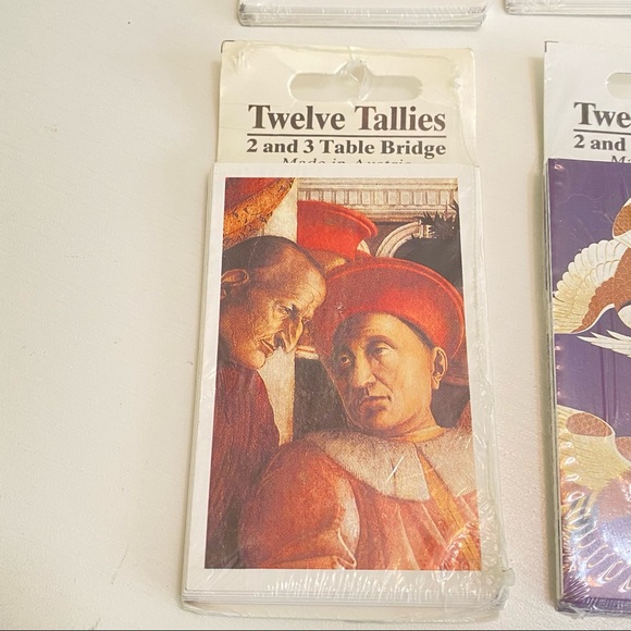 Vintage - Big lot of 10 Twelve Tallies (2 and 3 Table Bridge) Bridge Tally Cards - Picture 3 of 9